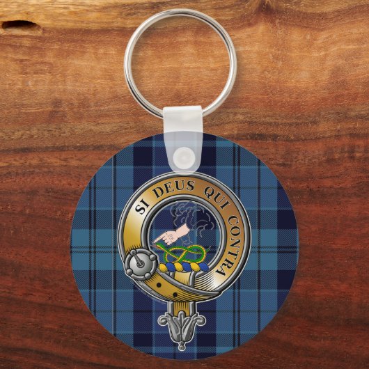 Hutton Tartan & Badge Sleutelhanger (Voorkant)