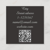 Huur auto service QR-code professioneel Vierkante Visitekaartje (Achterkant)