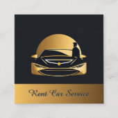 Huur auto service QR-code professioneel Vierkante Visitekaartje (Voorkant)