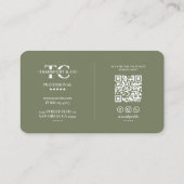 Huur een auto Vervoer Driver Sage Minimalist Moder Visitekaartje (Achterkant)