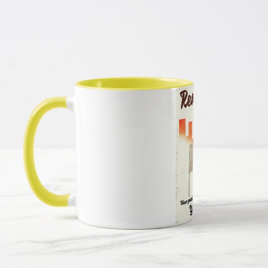 Huur een Cab. NYC Yellow cab-poster Mok (Links)