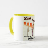 Huur een Cab. NYC Yellow cab-poster Mok (Voorkant links)