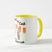 Huur een Cab. NYC Yellow cab-poster Mok (Voorkant rechts)