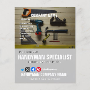 huur een HANDYMAN SPECIALIST DIY helper man Flyer