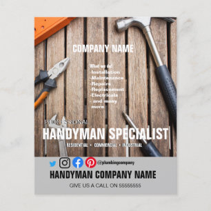 huur een HANDYMAN SPECIALIST man DIY Flyer
