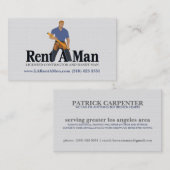 Huur een Man-handvat Visitekaartje van het Man (Voorkant / Achterkant)