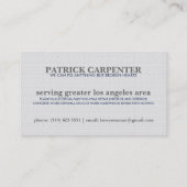 Huur een Man-handvat Visitekaartje van het Man (Achterkant)