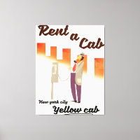 Huur een taxi! NYC Gele taxi poster