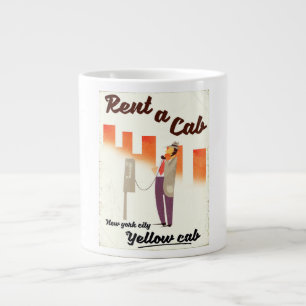 Huur een taxi! NYC Gele taxi poster Grote Koffiekop