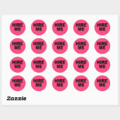 Huur me! Bright Neon Werkloos Ronde Sticker (Vel)