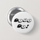 Huur me in! ronde button 5,7 cm (Voorkant /achterkant)
