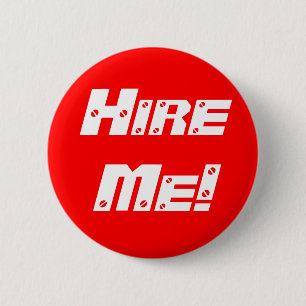 Huur me in! ronde button 5,7 cm