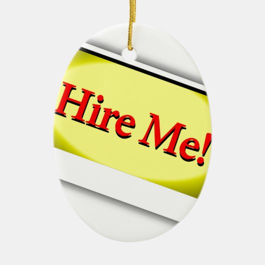 Huur me! keramisch ornament (Voorkant)