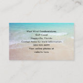 Huur mijn condo tropische locatie Tall Palm Trees Visitekaartje (Achterkant)