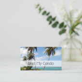 Huur mijn condo tropische locatie Tall Palm Trees Visitekaartje (Staand voorkant)