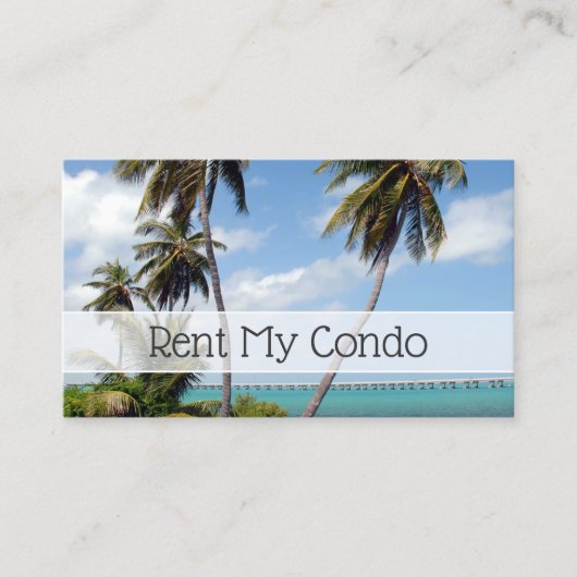 Huur mijn condo tropische locatie Tall Palm Trees Visitekaartje (Voorkant)