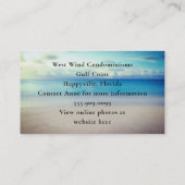 Huur Mijn Zee van de Beach Chairs Uitzicht Visitekaartje (Achterkant)