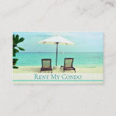 Huur Mijn Zee van de Beach Chairs Uitzicht Visitekaartje (Voorkant)