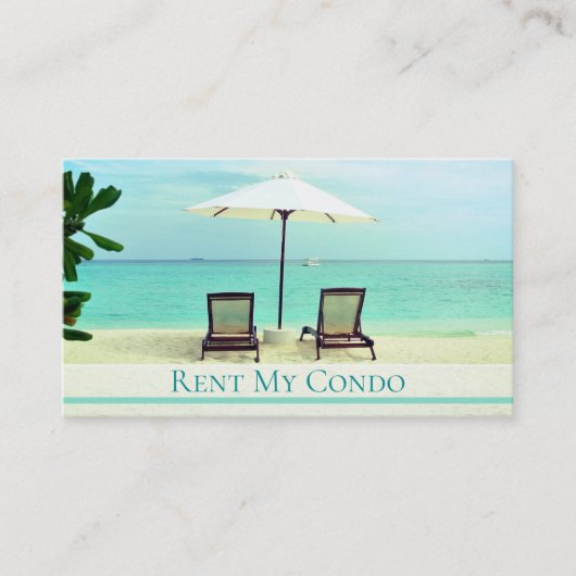 Huur Mijn Zee van de Beach Chairs Uitzicht Visitekaartje (Voorkant)