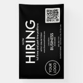 Huur nu moderne Black Business Logo QR-code in Spandoek (Verticaal)