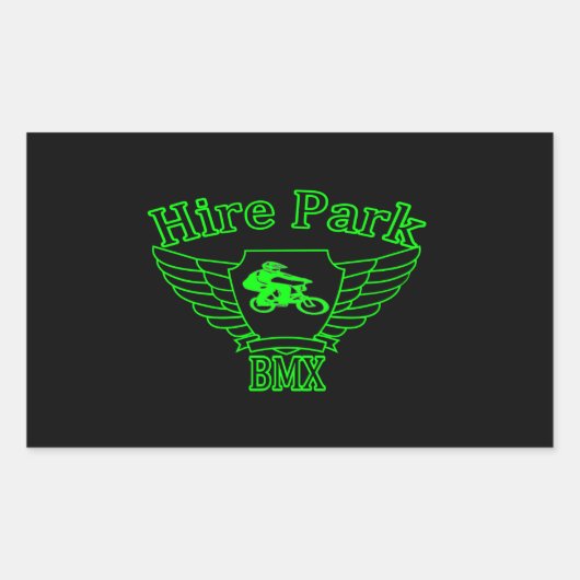 Huur Park BMX Rechthoek Stickers (Voorkant)