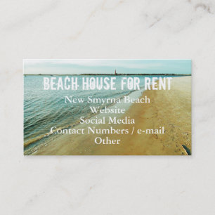 Huur Strandhuis Reclame Foto Sjabloon Visitekaartje