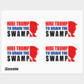 Huur Trump in om het moeras af te voeren! Rechthoekige Sticker (Vel)