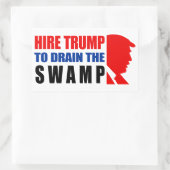 Huur Trump in om het moeras af te voeren! Rechthoekige Sticker (Tas)