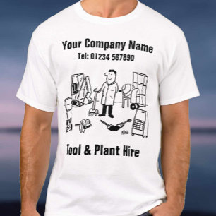 Huur van gereedschap en materieel Cartoon T-shirt
