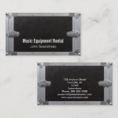 huur van muziekapparatuur visitekaartje (Voorkant / Achterkant)
