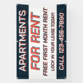 Huurappartementen of verhuurappartementen aanpasse spandoek (Verticaal)