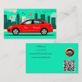Huurauto aangepaste QR-code professioneel Visitekaartje