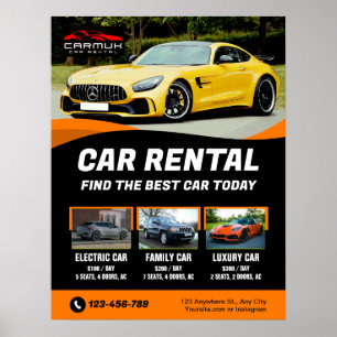 Huurauto Premium Professional Modern Poster