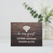 Huurcabines Rustieke Wifi Kaarten (Staand voorkant)