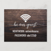 Huurcabines Rustieke Wifi Kaarten (Voorkant)