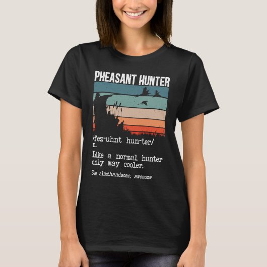 Huurder Definitie fazant Hunting Bird H T-shirt (Voorkant)