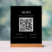 Huurders Wifi | Wifi Plaque met QR-code Acryl Bord (Neutraal)