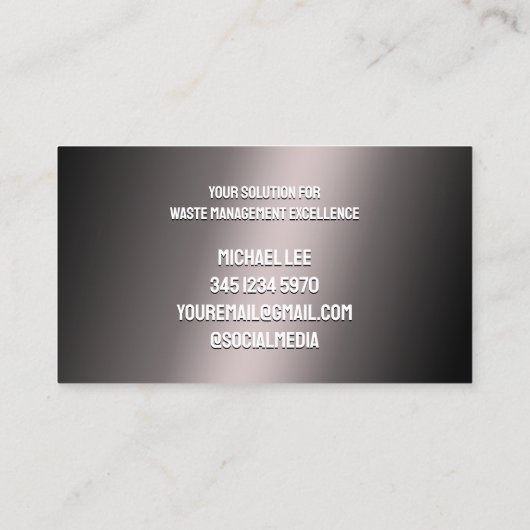 Huurdumpsters Visitekaartje (Achterkant)