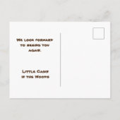 Huurhuis Promotioneel Dank U Huis Gast Briefkaart (Achterkant)