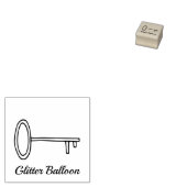 Huurhuis sleutel rubberstempel (Gestempeld)