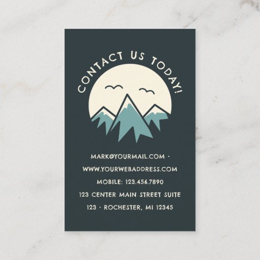 huurhuis visitekaartje (Achterkant)