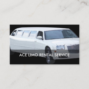 Huurservice voor limousines visitekaartje