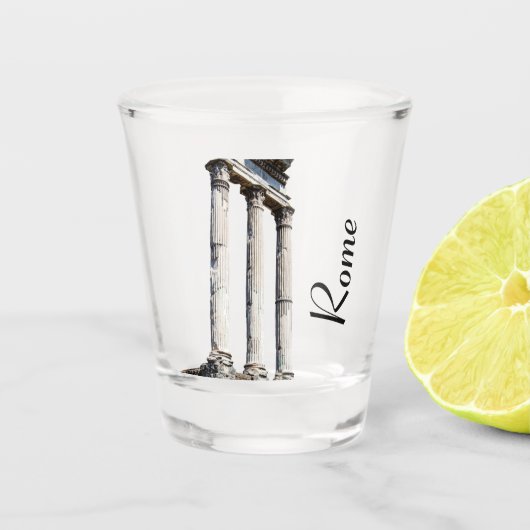 Huursteenkolommen Shot Glas (Voorkant)