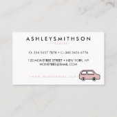  huurwagen visitekaartje (Achterkant)