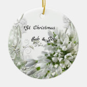 huwelijk 1 jaar 3 keramisch ornament (Voorkant)