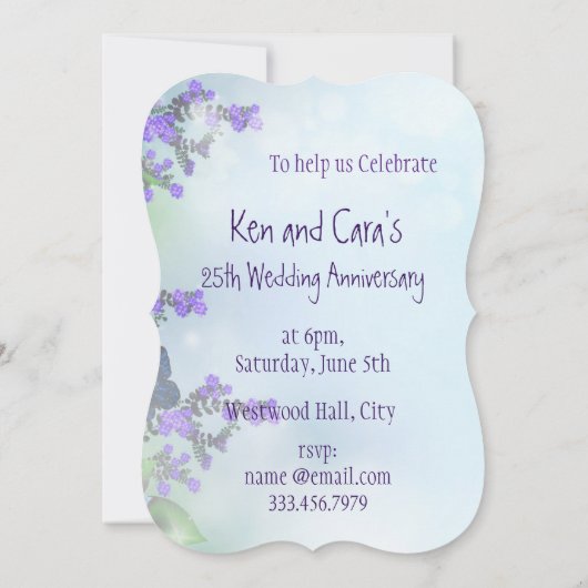 Huwelijk 30e trouwdag Asters Tuin Bloem Kaart (Achterkant)