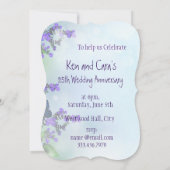 Huwelijk 30ste verjaardag Asters tuin bloem Kaart (Achterkant)