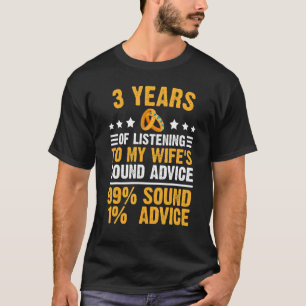 huwelijk 3 jaar huwelijksdag man t-shirt
