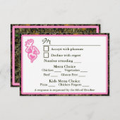 Huwelijk 4 van de jacht Menu & de Kinder Keus RSVP (Voorkant / Achterkant)