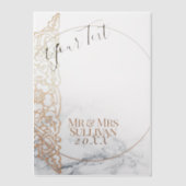 Huwelijk Aangepaste Tekst Elegant Goud Script Vellum Uitnodigingen (Voorkant)